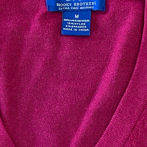 Brooks Brothers 346 Men’s Medium Extra Fine Merino Sweater - Picture 2 of 2